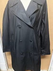 Vintage Women’s TOTES Size L Black PVC Short Rain Jacket with Pockets - Picture 1 of 14