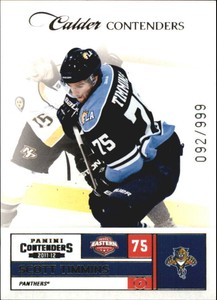 2011-12 Panini Contenders Panthers Hockey Card #171 Scott Timmins RC/999