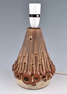 Vintage Retro Shelf Pottery (Halifax) Double Bulb Volcano Lamp Base 1970's - Picture 1 of 4