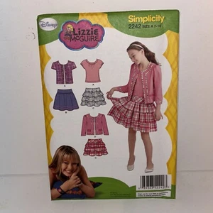 Simplicity Pattern Lizzie McGuire #2242 Skirt Top Jacket Knit Size A 7-16 Disney - Picture 1 of 2