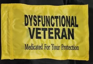 Custom DYSFUNCTIONAL VETERAN (MFYP) Safety Flag UTV ATV JEEP - Picture 1 of 7