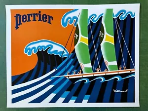 Original Perrier Poster by Bernard Villemot, On Linen - Picture 1 of 3
