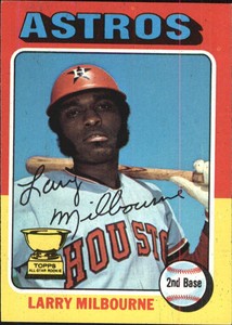 1975 Topps Baseball Card #512 Larry Milbourne RC - VG-EX
