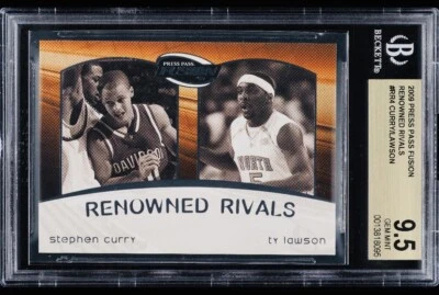 2009 PRESS PASS FUSION RENOWNED RIVALS STEPHEN CURRY LAWSON ROOKIE #RR-4 BGS 9.5 - Image 1 of 2