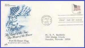 USA4 #1618C ADDR ARTCRAFT FDC   Fort McHenry  Flag - Picture 1 of 1