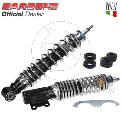 AMMORTIZZATORI ANTERIORE POSTERIORE CARBONE CROMATO VESPA LX 125 IE 2009-2011 - Imagen 1 de 2