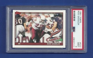 1991 TOPPS #522 RON SADDLER ROOKIE RC PSA 9 MINT POP 1 PHOENIX CARDINALS - Picture 1 of 1