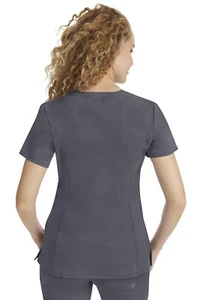 Healing Hands Scrubs Top 3 Pocket V-Neck 2278 Jasmin Womens Scrub Top PEWTER 2X - Picture 1 of 7