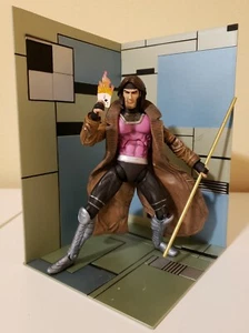 MARVEL DIAMOND SELECT GAMBIT LONG HAIR VARIANT COMPLETE FIGURE ACCESSORIES X-MEN - Picture 1 of 9