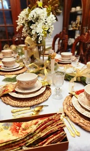 Linen Table/Kitchen Napkins Set Of 8| Handmade | NO Rings Or Glass Included - Picture 1 of 4