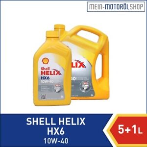 Shell Helix HX6 10W-40 5+1 Liter = 6 Liter