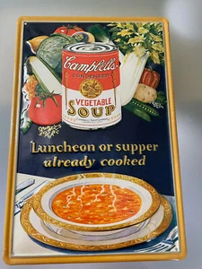 Campbells Soup Blechschild Reklame Werbeschild geprägt ca. 20 x 30 cm - Bild 1 von 1
