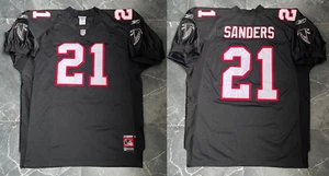Deion Sanders Atlanta Falcons Reebok Jersey Authentic Helmet Tag Sewn Men's 56 - Picture 1 of 22