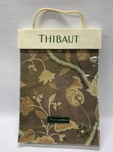 Thibaut Anniversary Prints #853 Fabric Sample London Map Birds Flowers Crafting - Picture 1 of 9