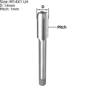 M14 x 1.0mm Metric Straight Flute HSS Machine Left Hand Thread Metric Plug Tap - Picture 1 of 6