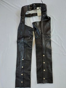 Xelement Leather Motorcycle Chaps - Women's Six 6 - Brand New - Never Worn - Picture 1 of 8