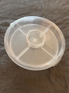 Creative Ware Clear Lazy Susan Style Spin On Ice Serving Tray 5 Compartment - Picture 1 of 4