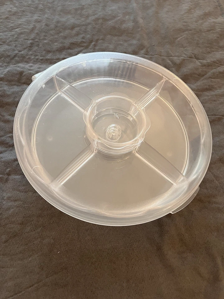 Bandeja giratoria para servir hielo Creative Ware transparente estilo Lazy Susan 5 compartimentos Foto 1 de 4