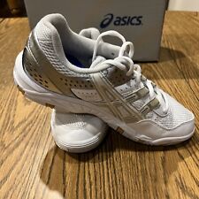 ASICS Womens Size 8 1/2 Med Gel Rocket Volleyball Shoes B053N White Silver