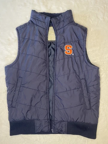 Syracuse Orange COLOSSEUM Full Zip Blue Puffer Vest Jacket SZ Medium Cover