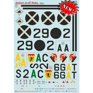 Print Scale 32-019 Decal airplane 1:32 Junkers Ju87 Part1 The complete set2 leaf - Picture 1 of 3