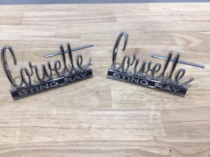 Pr. OEM 1966-67 Corvette Sting Ray Emblems- Really Nice- All Pins Intact - Picture 1 of 6