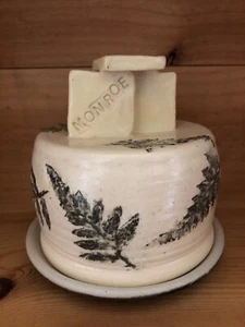 Pottery Art Studio Stoneware French Soft Butter Keeper Bell Crock Glazed MONROE - Picture 1 of 9