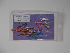 HiyaHiya knitters safety pins, round safety pins,12pcs, bright colours - Picture 1 of 3