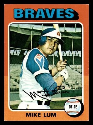 Mike Lum 1975 Topps #154 Atlanta Braves VG-EX - Image 1 of 2