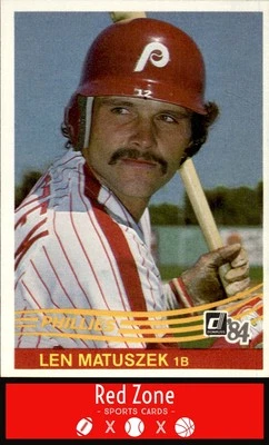 1984 Donruss - #549 Len Matuszek NM Set Break. - Image 1 of 2