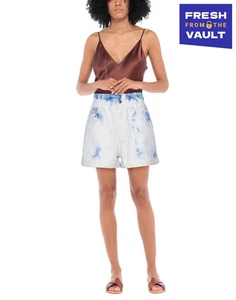 RRP €390 STELLA McCARTNEY Denim Shorts W28 Tie Dye Elastic Waist Made in Italy - Picture 1 of 6