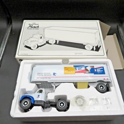 USPS POST OFFICE 1960 MACK B-61 US MAIL T/T DELIVERY TRUCK FIRST GEAR 19-1302 - Image 1 of 4