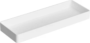 Amazon Basics Rechteckige Kunststoff Schreibtisch Organizer, Halbes Zubehör Tablett, Weiß  - Bild 1 von 7