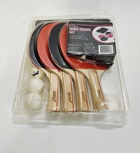 PENN 4 Player TABLE TENNIS SET w/ 4 Paddles 6 Balls Storage Bag NEW SEALED! Fun - Picture 1 of 2