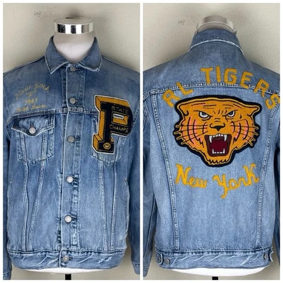 Джинсовая куртка Polo Ralph Lauren RL Tigers State Champs New York 67 средняя/большая - Изображение 1 из 4