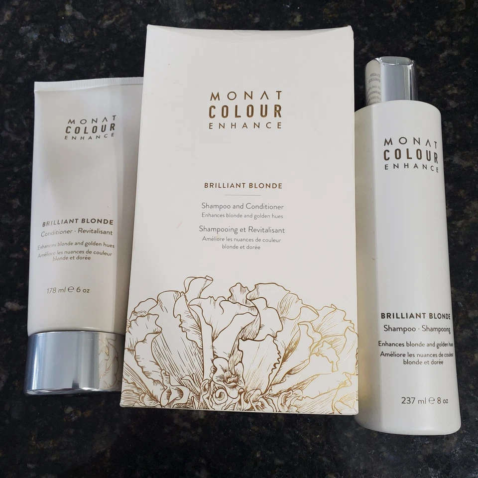 Champú y acondicionador Month Colour Enhance Brilliant Blonde 8 y 6 fl oz. Nuevo con caja Foto 1 de 4