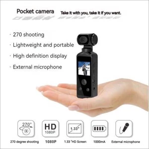 4K HD Pocket Action Camera 270° Rotatable Wifi Sports Camera with Case Recorder - Picture 1 of 44