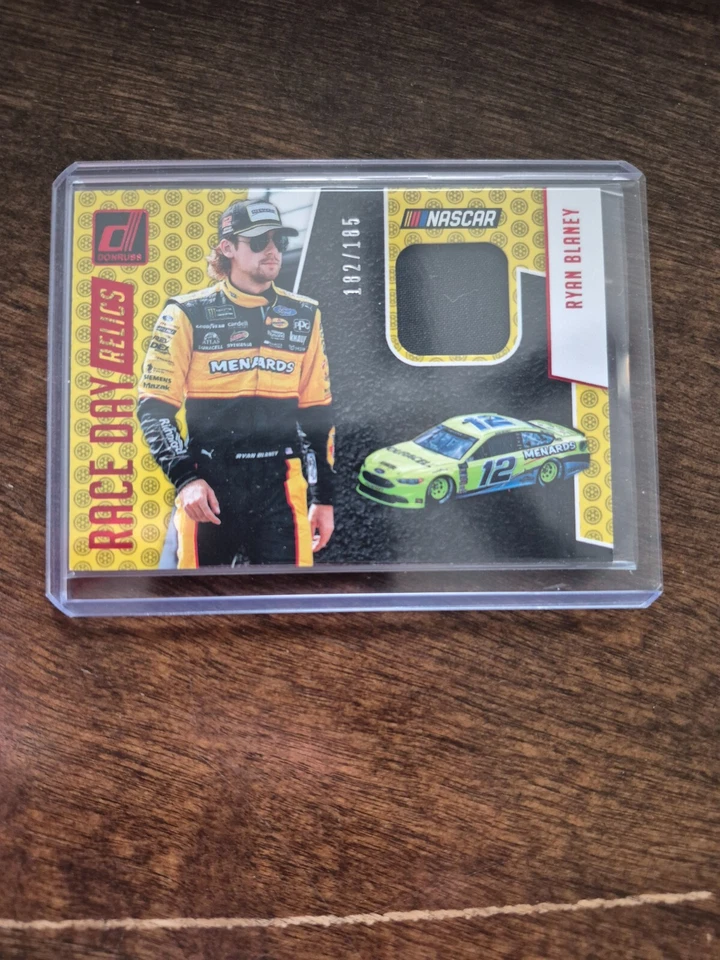 2019 Donruss Racing Race Day Relics Ryan Blaney #/185 - Image 1 of 2