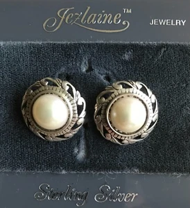 Jezlaine 925 SS "Weiße Perle" Ohrstecker. Neuwertig! - Bild 1 von 5