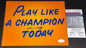 Lou Holtz Notre Dame Fighting Irish Auto Signed 8x10 Play Like A Champion Today - Picture 1 of 1