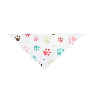 Various Colored Paw Print on 2 sizes Pet Bandana - Picture 1 of 9