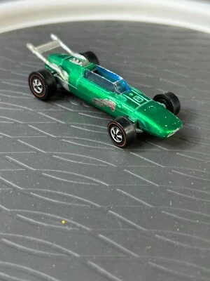 VTG 1969 Mattel Hot Wheels Red Line Indy Eagle Grand Prix Spectraflame Green — 第 1/4 张图片