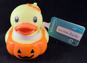 Infantino - Glow in the Dark Pumpkin - Fun Time Duck - Approx. 2.5" High - Picture 1 of 5