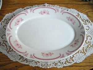 Vintage Homer Laughlin BESTE CHINA Restaurant Platte rote Blumen ~ 9" x 12 3/8" - Bild 1 von 9
