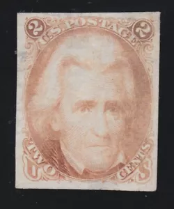 US 73TC3f 2c Jackson Trial Color Proof on India Paper VF appr SCV $250 - Picture 1 of 2