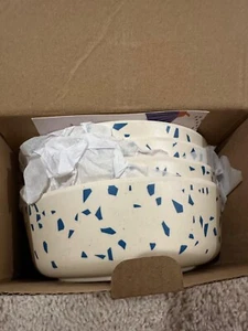 Set Of 4 Bamboo Bowls 5 3/4 Diameter NIB Blue - Picture 1 of 3