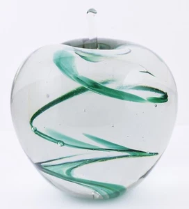 Bellissimo fermacarte grande mela in vetro artistico Kerry Made in Ireland - Foto 1 di 3