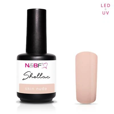 N&BF Shellac LED + UV Gel Nagellack kratzfest & splitterfest | Skin Nude - Bild 1 von 4