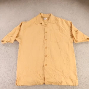 Daniel Ellissa Shirt Mens 3XL Beige Tan 100% Linen Hopsack Short Sleeve - Picture 1 of 9