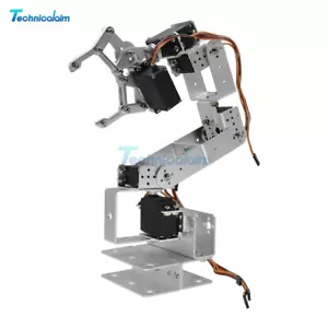 6DOF Mechanical Robotic Arm Clamp Claw Mount Aluminium Set Robot Kit For Arduino - Bild 1 von 12